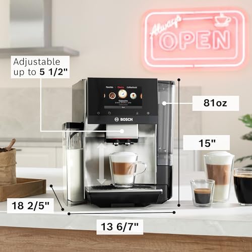Bosch 800 Series Fully Automatic Espresso Machine, Silver D3019