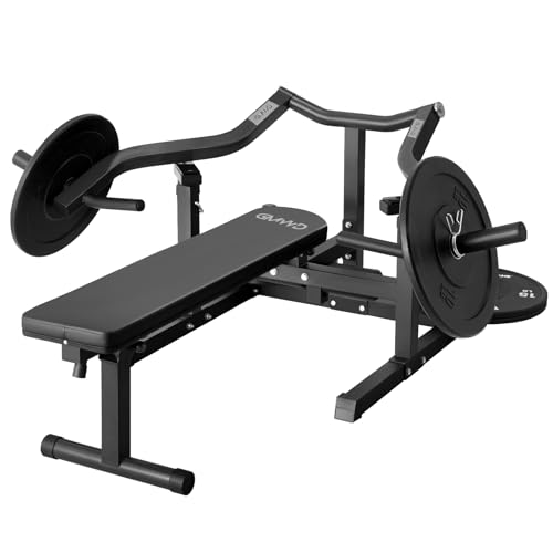 GMWD Chest Press Machine 1050LBS with Independent Converging Arms, Adjustable Bench U29223