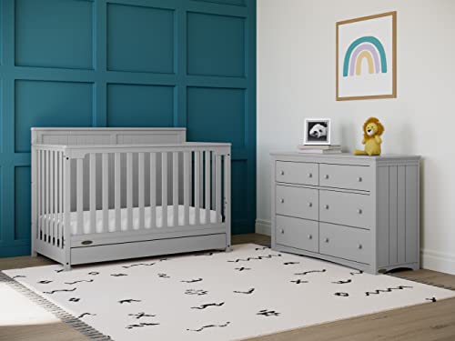 Graco Hadley 5-in-1 Convertible Crib and Changer with Drawer (Black) P7234