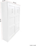 Dolonm Morden Deisgn Full Size Vertical Murphy Bed for Bedroom or Guestroom White Wall Bed Space Saving Hidden Bed