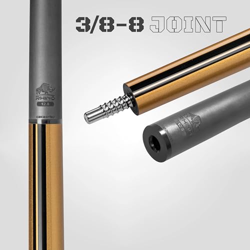 RHINO Nebula 2 Pool Cue - Carbon Fiber Shaft, Composite Butt, 12.4mm B23495