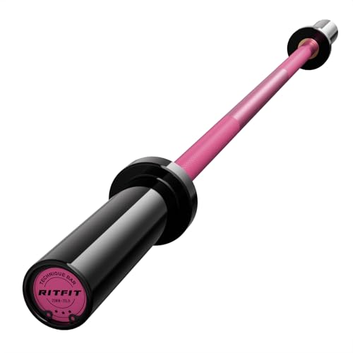 RITFIT Olympic Barbell 4ft/6ft 2 Inch Weight Bar for Strength Training, 500lbs Capacity F369