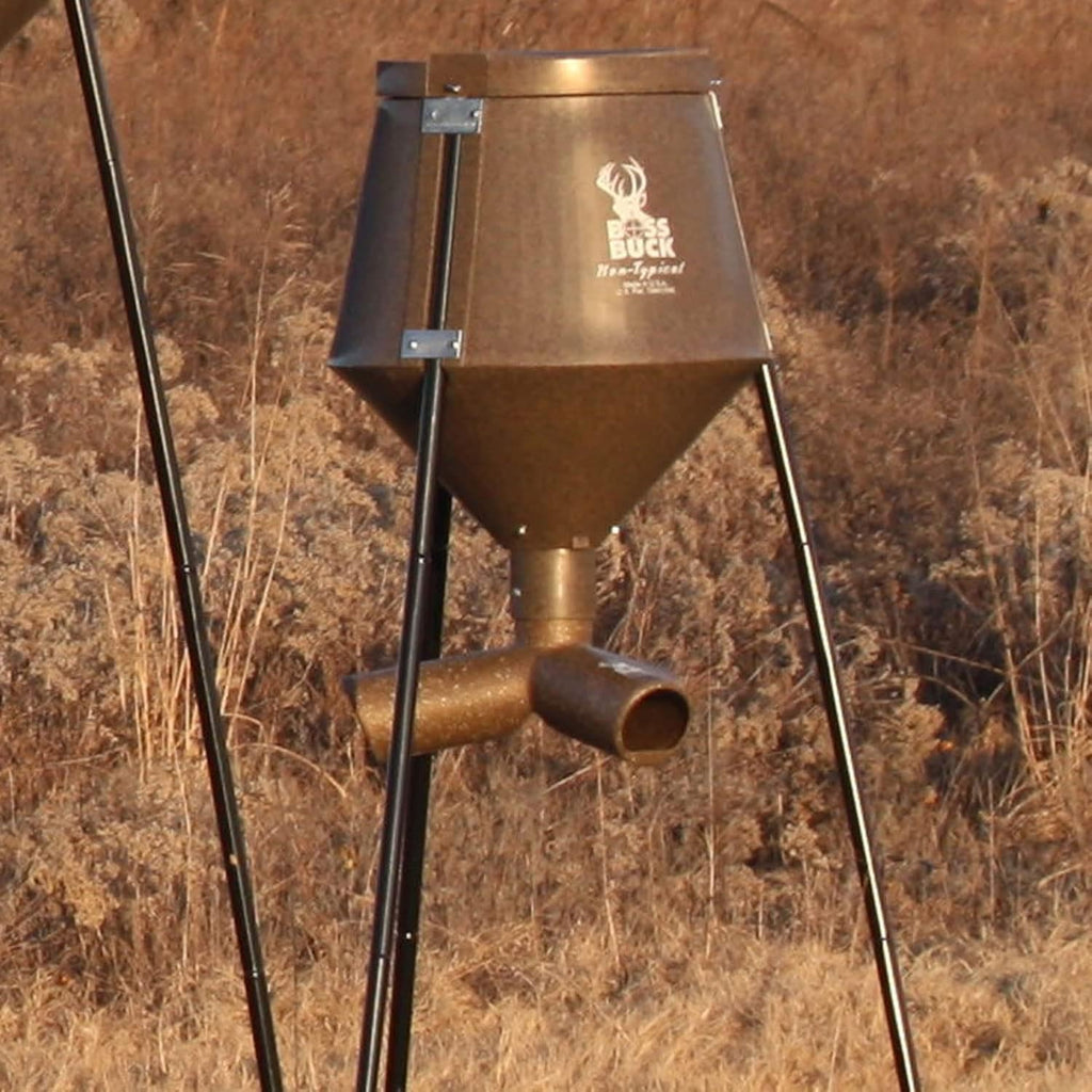 Boss Buck 200 lb 2-Step Deer Feeder Drum with Protein Feed Tube R863463