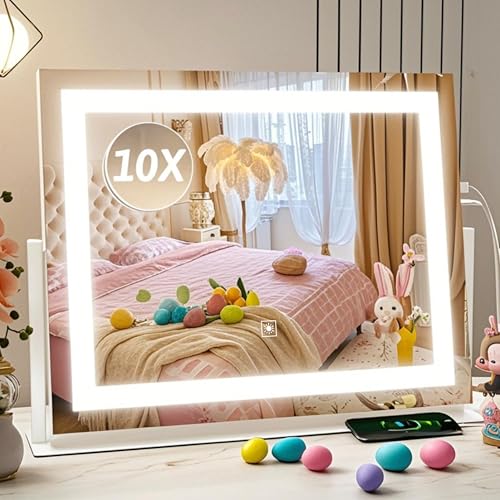 Vanity Mirror with Lights, 12.6"×15" LED Makeup Mirror, Touch Control Dimmable D52089