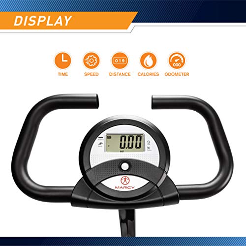 Marcy Foldable Upright Exercise Bike with Adjustable Resistance H1253