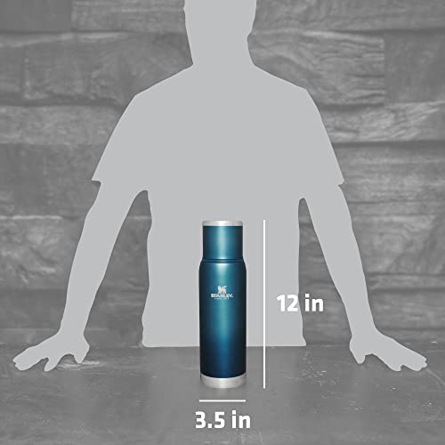 Stanley Adventure-To-Go Vacuum Bottle 25 oz Wide Mouth Insulated Stainless Steel Thermos, Blue Glow D5617