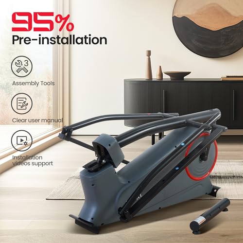 Elliptical Exercise Machine for Home with 8-Level Resistance and LCD Monitor C7688