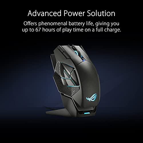 ASUS ROG Spatha X Wireless Gaming Mouse with Charging Stand, Black M63192