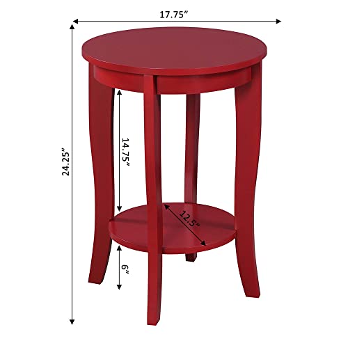 American Heritage Round End Table, Black U219