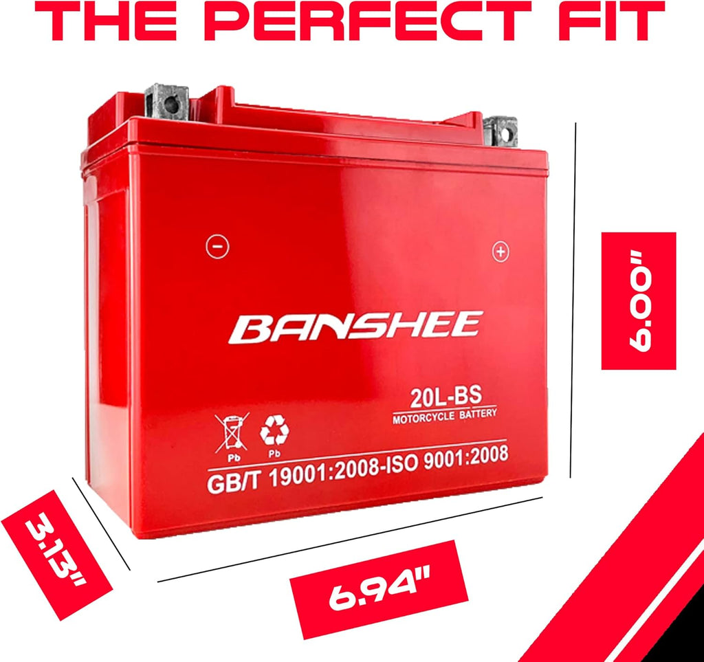 Banshee 20L-BS Maintenance Free Battery YTX20L-BS N8116