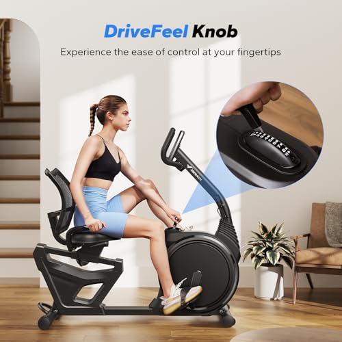 MERACH Recumbent Exercise Bike for Home, Magnetic with Bluetooth and LCD R432