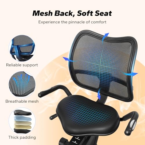 MERACH Recumbent Exercise Bike for Home, Magnetic with Bluetooth and LCD R432