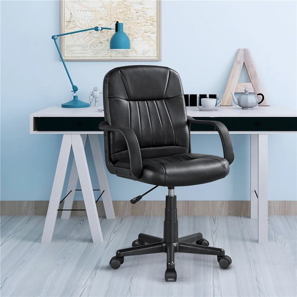 Yaheetech Adjustable Office Chair Swivel Ergonomic Computer Desk Chair with Armrest A859