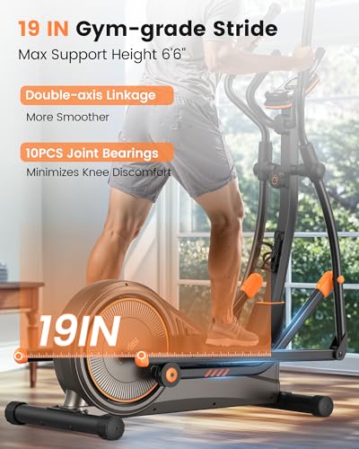Niceday Elliptical Machine for Home, Magnetic Trainer with 16 Resistance Levels Q78334