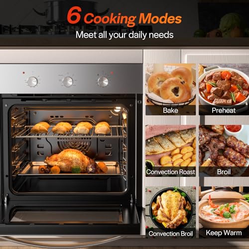 Empava 24 inch Electric Single Wall Oven with Convection, Stainless Steel K696155