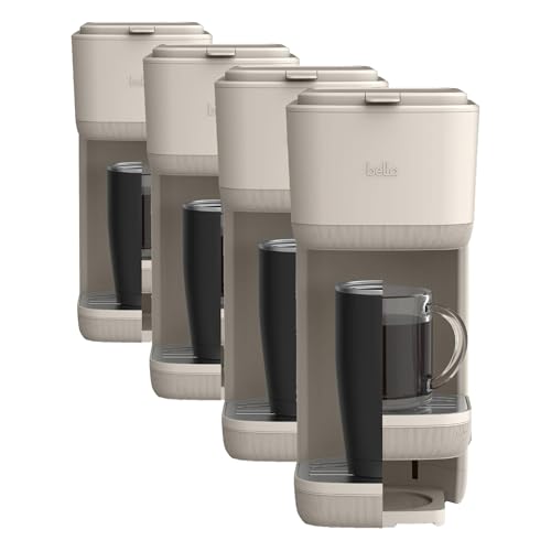 BELLA Single Serve Coffee Maker, K Cup & Ground Compatible, Auto Shutoff X237