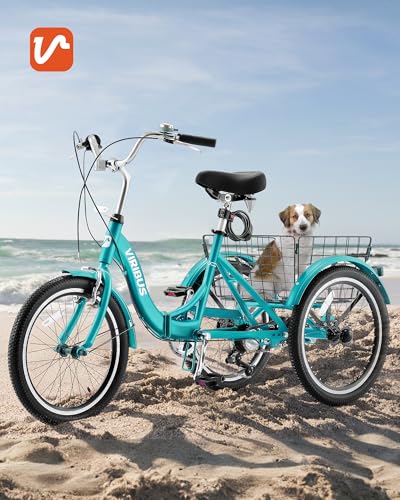 Viribus Folding Adult Tricycle, 20 Inch, 7 Speed, 330lb Capacity J3045