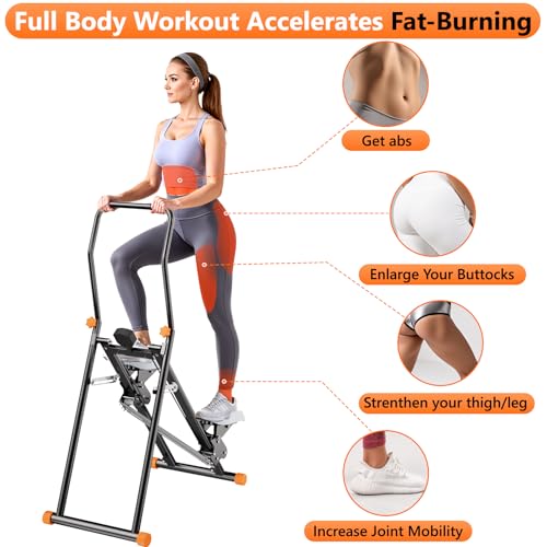 Compact Folding Stair Stepper with Adjustable Resistance for Home A6097