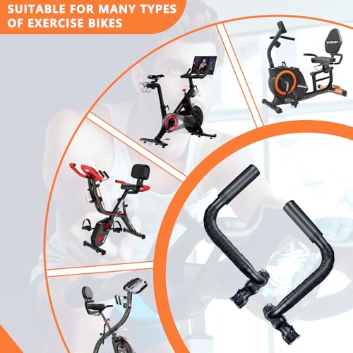 Handlebar Extender for Peloton Indoor Exercise Bikes, Sheep-horn with Black Tapes & Grips F973