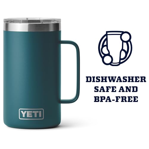 YETI Rambler 24 oz Mug, Stainless Steel, Vacuum Insulated N160
