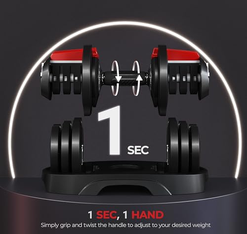 Yaheetech Adjustable Dumbbell Set with Anti-Slip Handle for Home Gym J871148