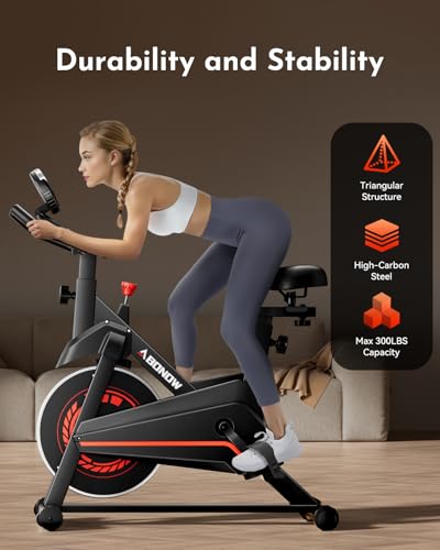Exercise Bike, Low Noise Indoor Cycling Bike with Adjustable Brake Pad M526
