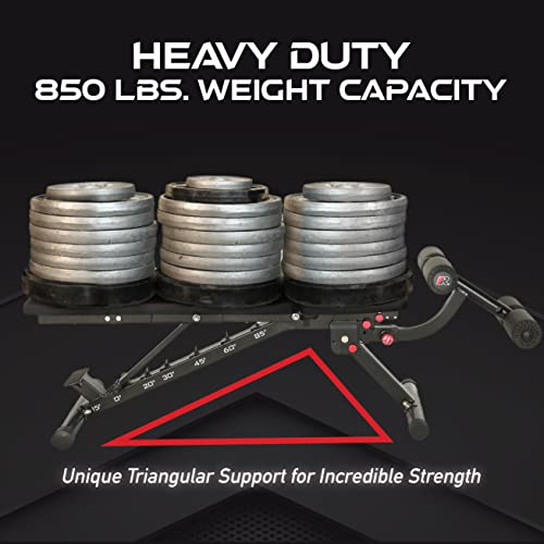Fitness Reality 2000 Super Max XL Adjustable Weight Bench for Incline Decline Strength Training P8776