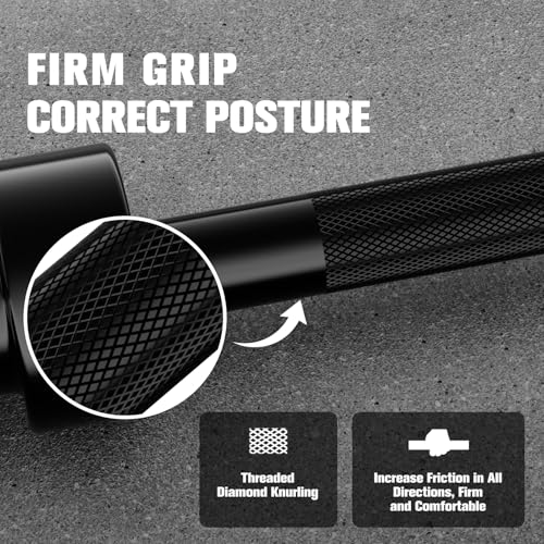 RITFIT Olympic Barbell 4ft/6ft 2 Inch Weight Bar for Strength Training, 500lbs Capacity F369