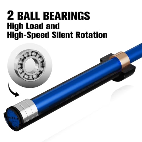 RITFIT Olympic Barbell 4ft/6ft 2 Inch Weight Bar for Strength Training, 500lbs Capacity F369
