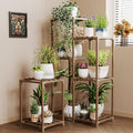 Bamworld Plant Stand Indoor Outdoor Wood Plant Rack 3 Tier Ladder D51744