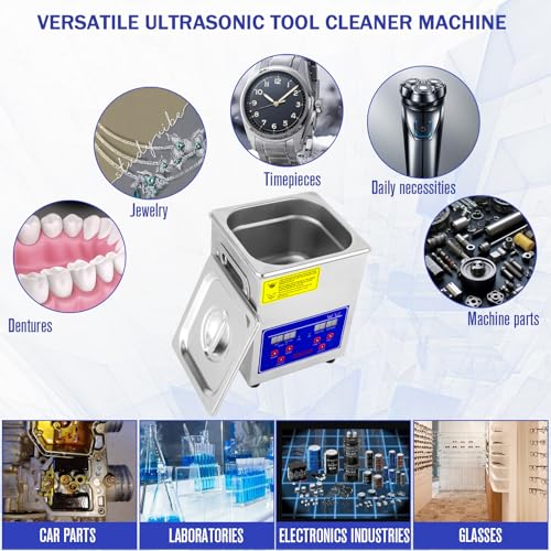 Heated Ultrasonic Parts Cleaner 3L with Digital Timer, 110V G276