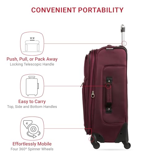 SwissGear Sion Softside Expandable Luggage, Black, 29-Inch C81483