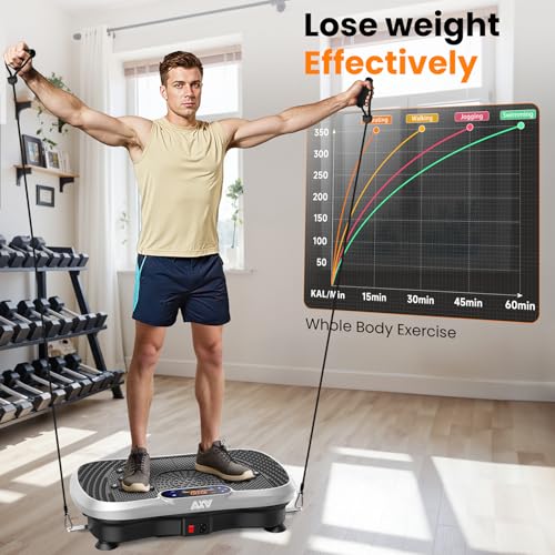 AXV Vibration Plate Fitness Platform Exercise Machine for Full Body Workout Q37919