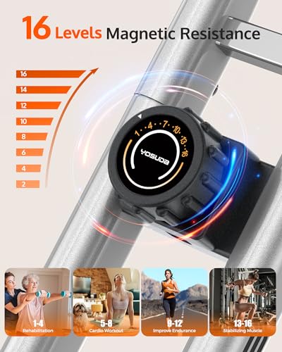 YOSUDA Folding Exercise Bike - Stationary Bike for Home Gym Z504