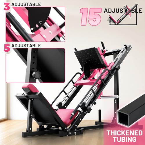 RitFit Leg Press Hack Squat Machine, Adjustable for Home Gym E5729