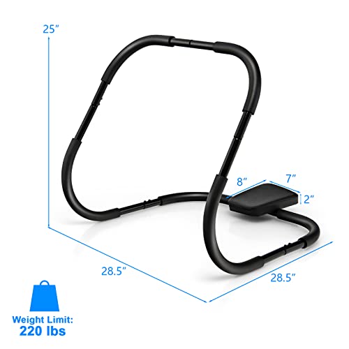 GYMAX Ab Cruncher Abdominal Trainer with Padded Headrest for Core Muscle Home Gym B873