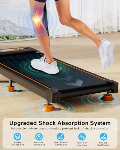 Walking Pad Treadmill with 8% Incline & Handle Bar, 3.5HP Portable for Home E1260