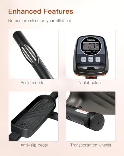 Niceday Elliptical Machine for Home, Magnetic Trainer with 16 Resistance Levels Q78334