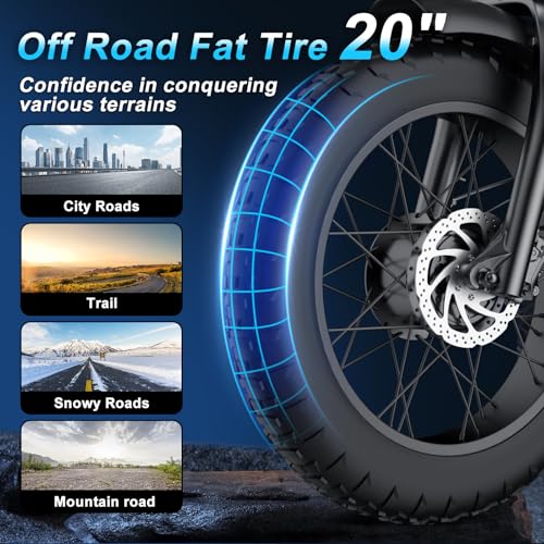 MOVCAN V30 Series Electric Bike for Adults 20" Fat Tire Ebike N31922