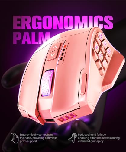 UtechSmart Venus Pro RGB Wireless MMO Gaming Mouse, 16000 DPI, 16 Programmable Buttons M66772