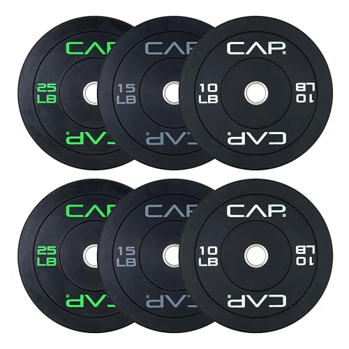 CAP Barbell 2-Inch Olympic Bumper Plate Weight Set O371151