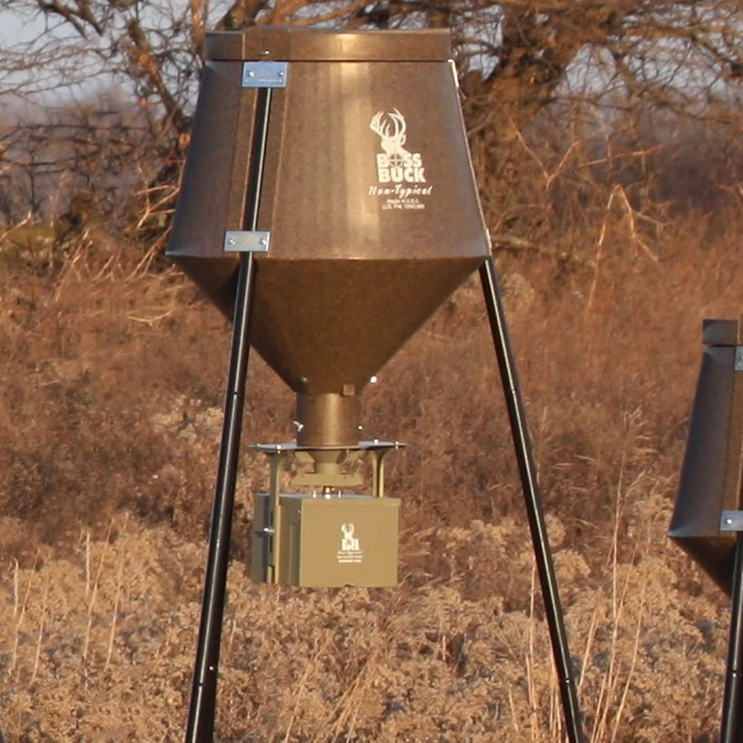 Boss Buck 200 lb 2-Step Deer Feeder Drum with Protein Feed Tube R863463