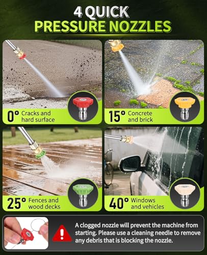 Electric Pressure Washer 4800PSI 3.0 GPM with 4 Nozzles and Foam Cannon N926777