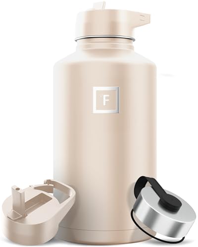 IRON °FLASK Stainless Steel Insulated Water Bottle with 3 Lids, 40 oz U19688