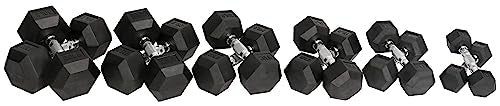 Rubber Coated Hex Dumbbell Weight Set R443
