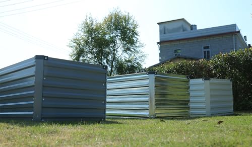Galvanized Raised Garden Bed 8x4x1FT for Vegetables Outdoor T41136