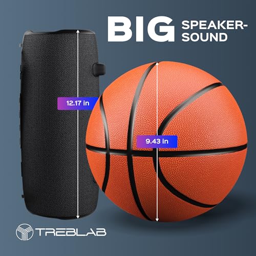 TREBLAB Ultra Loud Wireless Speaker 60W Stereo Sound with Deep Bass, 20H Playtime, Waterproof R962505