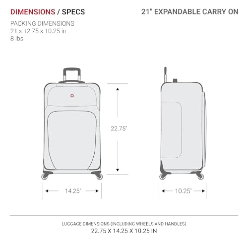 SwissGear Sion Softside Expandable Luggage, Black, 29-Inch C81483