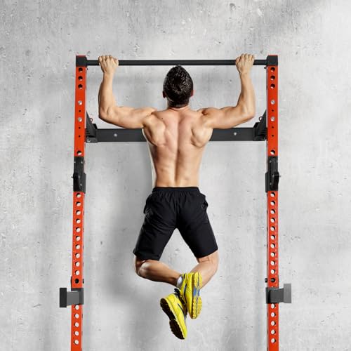 RitFit Multi-Functional Folding Squat Rack for Home Gym, Wall Mounted with Attachments V171188