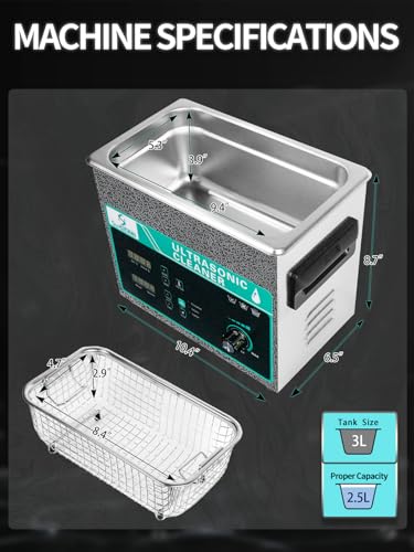 Ultrasonic Cleaner 3L with Heater and Digital Timer B87200
